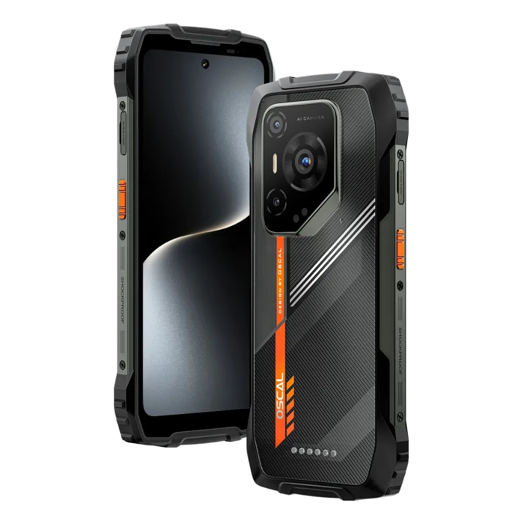 Oscal Pilot 3 6.78-inch MediaTek Dimensity 6300 12GB+256GB 50MP+20MP Night Vision Camera 7500mAh 5G AI Ruggedized Smartphone - Black