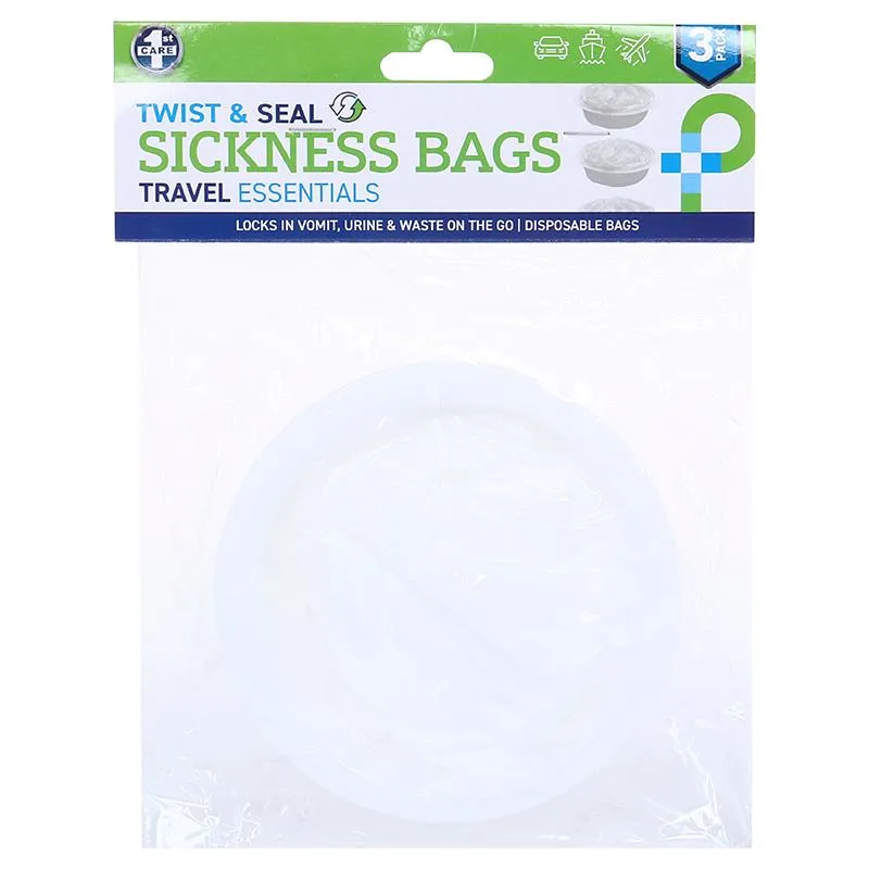 [197774] 1st Care Disposable Travel Sickness Bags 3pk