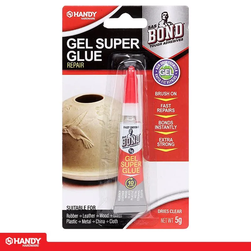 Bond Glue Gel Super Glue 5g (Dries Clear)