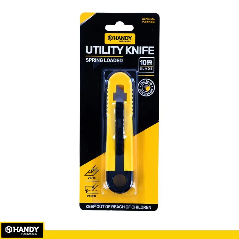 Handy Retractable Knife Spring Loaded Box Cutter 10cm x 2.5cm x 1cm