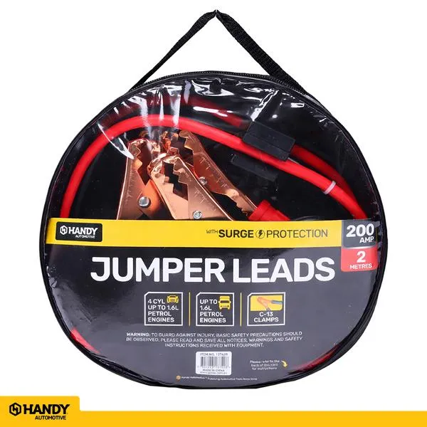 [137428] Handy Jumper Lead Cables With Surge Protector 200AMP 2M