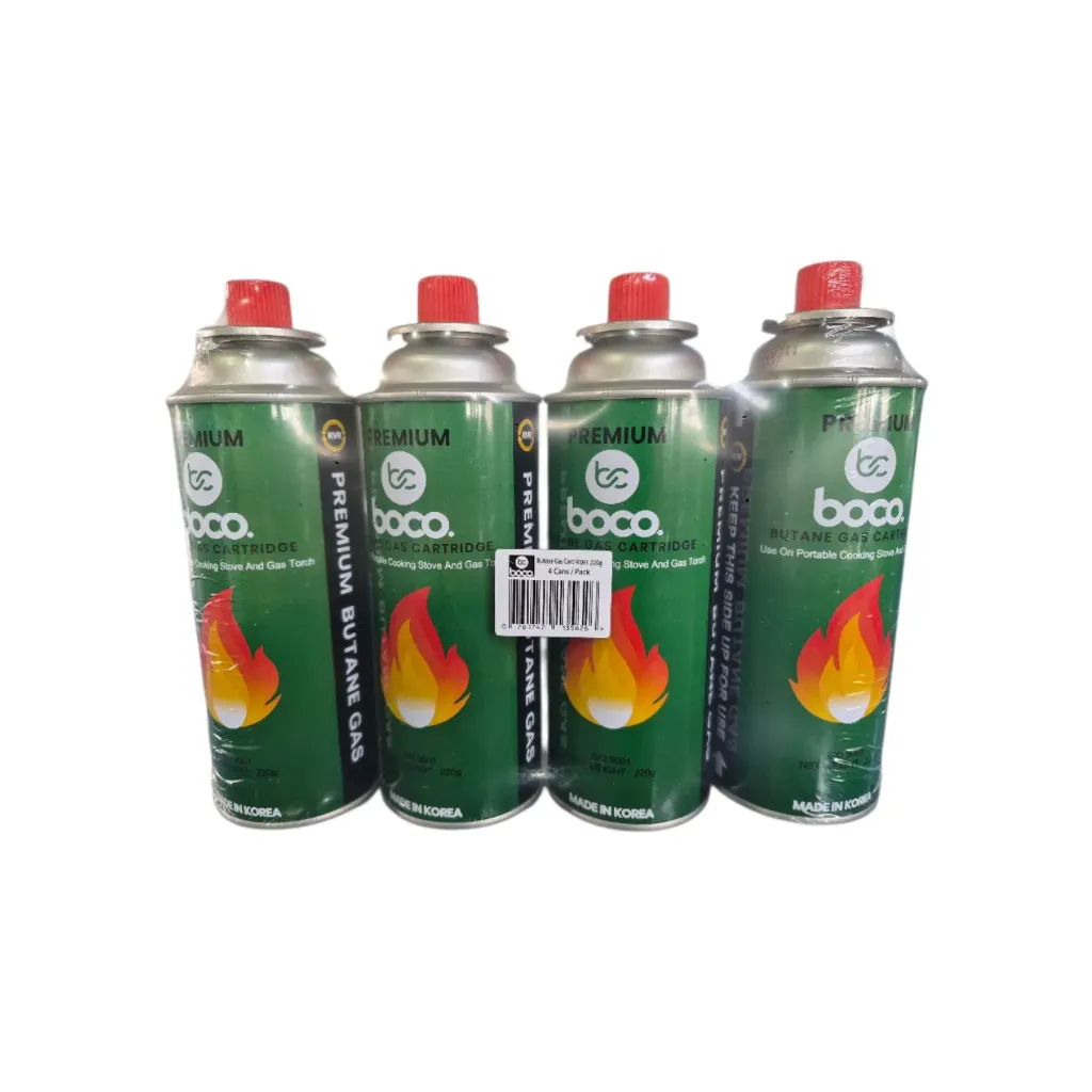 [BB4P] boco. Premium Butane Gas Cartridge 220g - 4 Pack