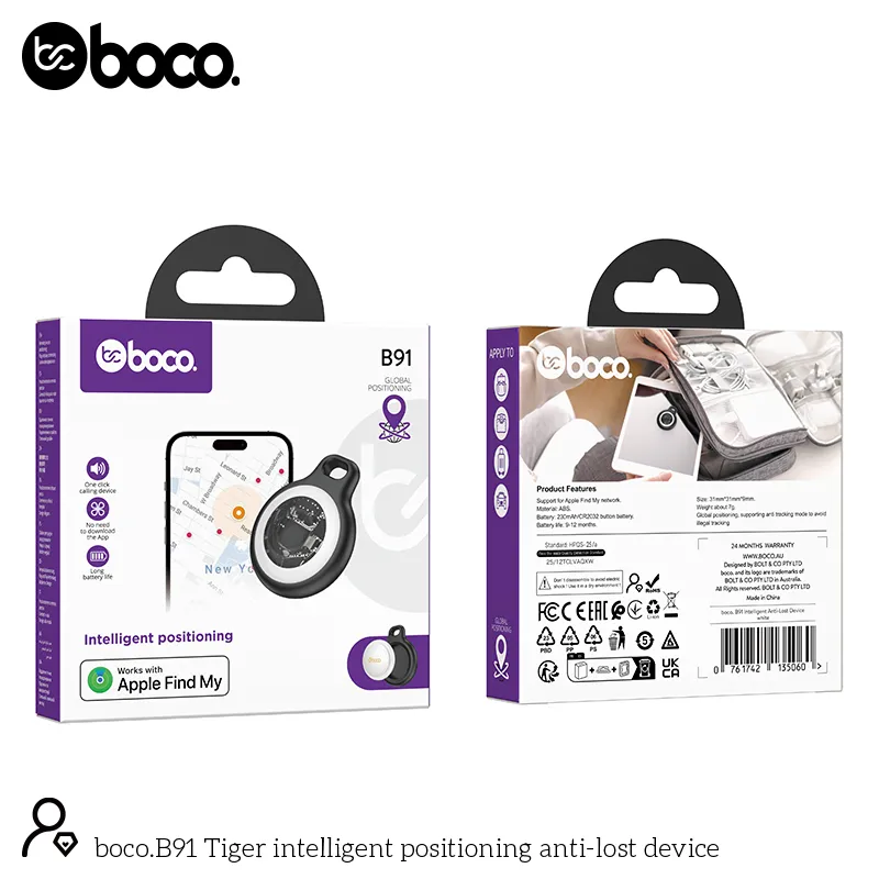 [B91] boco. B91 Intelligent Positioning Anti-Lost Device White
