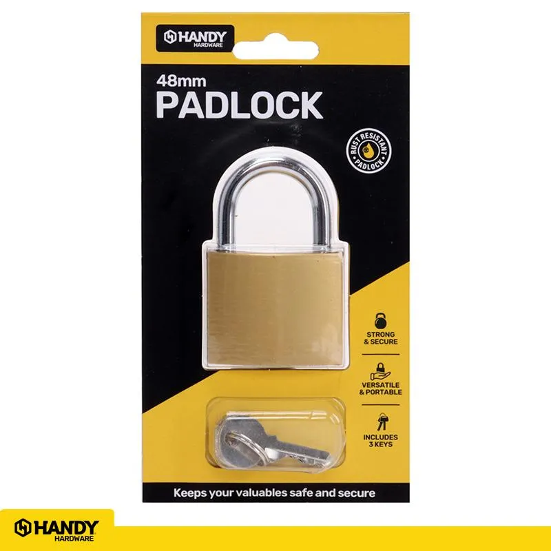 [243167] Handy Padlock 48mm - 3 Keys 1pk