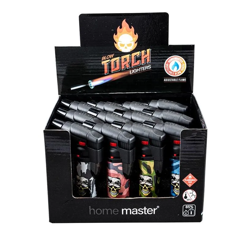 [243594] Lighter Gas Blow Torch Refillable - Assorted Camo Designs