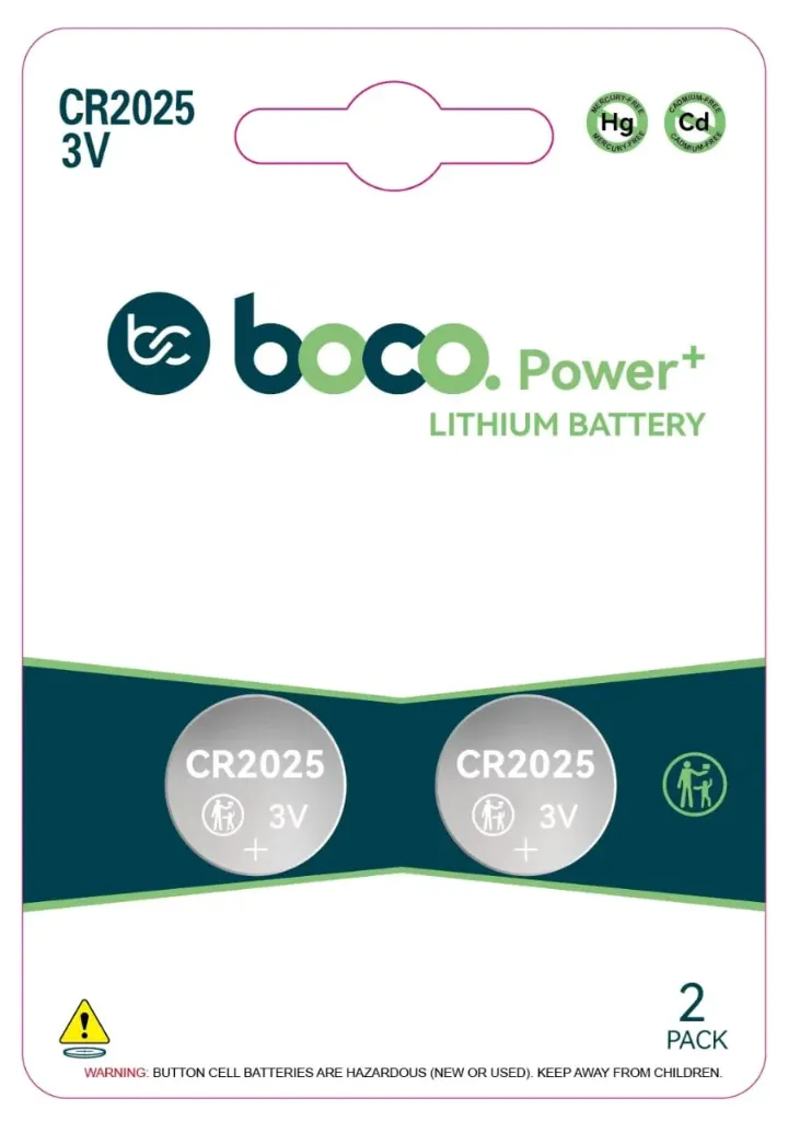 [BCR20252P] boco. Power+ CR2025 2pk