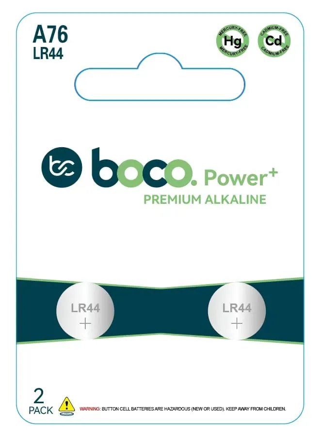 [BLR442P] boco. Power+ LR44 (A76) 2pk